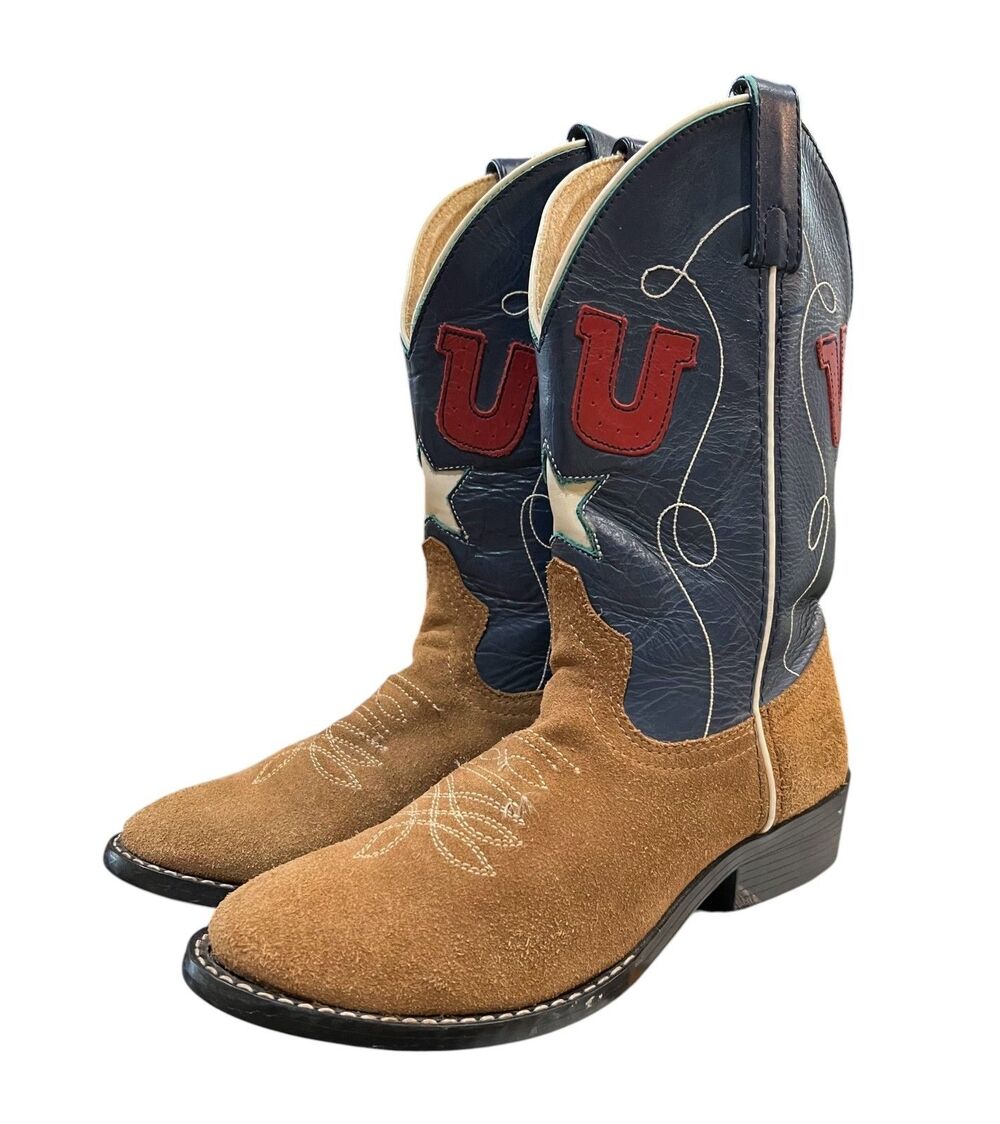 Tony Lama 401-Y Youth Western Cowboy Cowgirl Boots  Size 4  Boho Rodeo